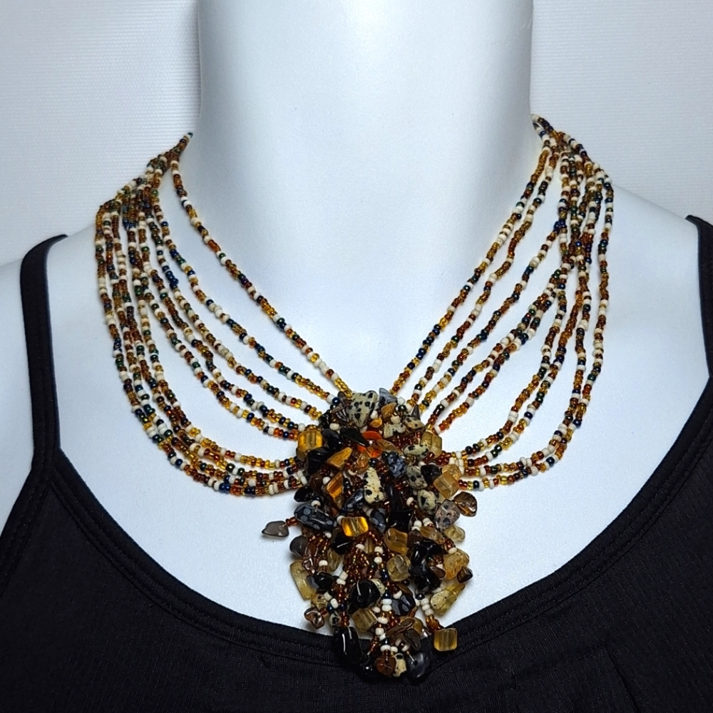 Ann N Eve Exquisite Southwestern Beaded Collar Necklace
